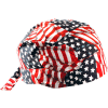 OccuNomix Deluxe Tie Hat With Elastic Rear Band Wavy Flag, 12 Pack, TN6-WAV - Pkg Qty 12