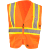 Occunomix TSE-IM2TZ-OL Self Extinguishing Standard Vest, Class 2, Two Tone, Orange/Yellow, L