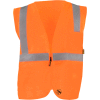 Occunomix Self-Extinguishing Standard Vest, Solid, Class 2, Type R, Zipper, Orange, XL