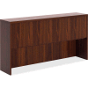 Lorell® Hutch - 66.1" x 14.8" x 36.5" - Mahogany - Chateau Series
