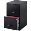 Lorell® 18" Deep 2-Drawer File Cabinet, Black
