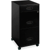 Lorell® 18" Deep 3-Drawer Mobile File Cabinet, Black