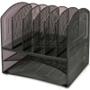 Lorell® Horizontal Vertical Mesh Desk Organizer, 8 Compartments, Black