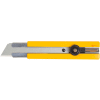 OLFA® H-1 Rubber Inset Grip Ratchet-Lock Utility Knife - Yellow