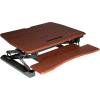 Seville Classics AIRLIFT® Pneumatic Sit-to-Stand Adjustable Desktop Converter, Walnut
