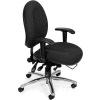 OFM 24 Hour Big and Tall Ergonomic Computer Swivel Task Chair with Arms, Fabric, Black