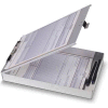 Officemate® Aluminum Storage Clipboard, Top Opening, 8-1/2" x 12", Silver