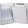 Officemate® Aluminum Forms Holder with Storage, Side Opening, 8-1/2" x 12", Silver