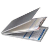 Officemate® Aluminum Forms Holder with Storage, Top Opening, 8-1/2" x 12", Silver