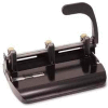 Officemate® Heavy-Duty Adjustable 3-Hole Punch, 32 Sheet Capacity, Black