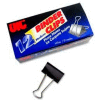 Officemate® Binder Clips, Medium, 1-1/4" Width, 5/8" Capacity, Black/Silver, 12/Box