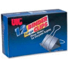 Officemate® Binder Clips, Large, 2" Width, 1" Capacity, Black/Silver, 12/Box