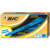 Bic® Brite Liner Highlighter with Pocket Clip, Chisel Tip, Blue Ink, Dozen