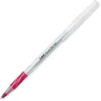 Bic® Round Stic Grip Ballpoint Pen, Fine, Red Ink, Dozen