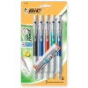 Bic® Velocity Mechanical Pencil, Refillable, Rubber Grip, 0.9mm, Assorted, 5/Pack
