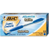 Bic® Atlantis Ballpoint Retractable Pen, Medium, Blue Barrel/Ink, Dozen