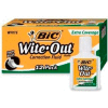 Bic® Wite-Out® Extra Coverage Correction Fluid, Foam Applicator, 20 ml, White, 12/Dozen