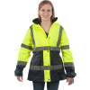 Utility Pro Hi-Vis Ladies Parka Jacket, Class 2, L, Yellow/Black