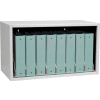 Omnimed® Cubbie File Storage Rack, 8 Binder Capacity, Light Gray