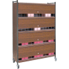 Omnimed® Large Vertical Cabinet Chart Rack with Locking Panel, 48 Binder Capacity, Light Gray