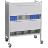 Omnimed® Versa Cabinet Style Rack with Locking Panels, 2 Shelves, Light Gray