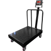 Optima 915 Series NTEP Bench Digital Scale with LED & Backrail 1,000lb x 0.2lb 32" x 24" Platform