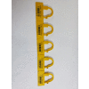Global Industrial One Piece Padlock Seal, Yellow, 100/Pack