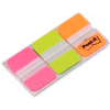 Post-it® Durable Tabs, 1" Solid, Pink/Green/Orange, 22 Tabs/Color, 66 Tabs/Dispenser
