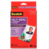 Scotch® Self-Sealing Laminating Pouches with Clips, 4-1/16" x 2-15/16", Clear, 25/Pack