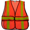 Petra Roc Mesh Vest with Adjustable Sides & Reflective "X" On Back, Polyester Mesh, Orange, One Size