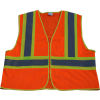 Petra Roc Two Tone DOT Safety Vest, ANSI Class 2, Polyester Mesh, Orange/Lime, S/M