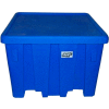 MODRoto Bulk Container with Lid P291 - 16 Bushel 45"L x 45"W x 33"H Cadet Blue