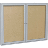 Ghent Enclosed Bulletin Board - Outdoor / Indoor - Vinyl - 36" x 48" H - Caramel
