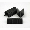Pac Strapping Plastic Strap Guard Corner Protectors w/ Points, 2"L x 5-1/4"W, Black, Pack of 200