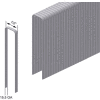 15.5 Gauge 1/2" Crown Flooring Staples - 2" Length - High Tensile Galvanized Steel - Pkg of 5000