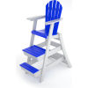 Frog Furnishings Lifeguard Chair, 46" Seat Height, Blue/White