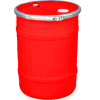 US Roto Molding 15 Gallon Plastic Drum SS-OH-15 - Open Head with Bung Cover - Lever Lock - Red