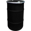 US Roto Molding 55 Gallon Plastic Drum SS-OH-55 - Open Head with Bung Cover - Lever Lock - Black