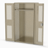 Penco® Patriot Fully Framed TA-50 Locker W/Louvered Doors, 42"Wx24"Dx78"H, Gray,All-Welded