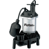 Flotec Submersible Thermoplastic Sump Pump 1/3 HP, Tethered Switch
