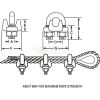 Drop Forged Wire Rope Clip, 1/8", Package of 2