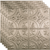 Fasade Traditional Syle # 2 - 23-3/4" x 23-3/4" PVC Lay In Tile in Brushed Nickel - PL5229