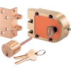 Primeline Products SE 15316 Bronze Deadlock, 666A, Single Cylinder, Angle Strke, Brs Box