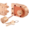 Primeline Products SE 19316 Bronze Deadlock, 688A, Double Cylinder, Angle Strk, Brs Box