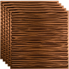 Fasade Dunes - 23-3/4" x 23-3/4" PVC Lay In Tile in Oil Rubbed Bronze - PL7526