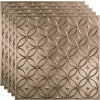 Fasade Rings - 23-3/4" x 23-3/4" PVC Lay In Tile in Brushed Nickel - PL8229