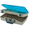 Plano 115503 Doubled-Sided Two-Tier Compartment Box, 16-7/8"L x 12"W x 5"H, Beige/Blue - Pkg Qty 2