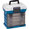 Plano Molding 136400 Drawer Rack System (1) L (4) S Boxes, 13-5/16"L x 10"W x 13-11/16"H Blue/Silver - Pkg Qty 2
