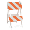 111-T12-C8-HIP All Plastic Maintenance Free Type II Traffic Barricade, White, Foldable
