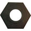 Plasticade 10 Lb. Recycled Rubber Base For Watchtower And Navicade Cones, Black, Hexagon Shape